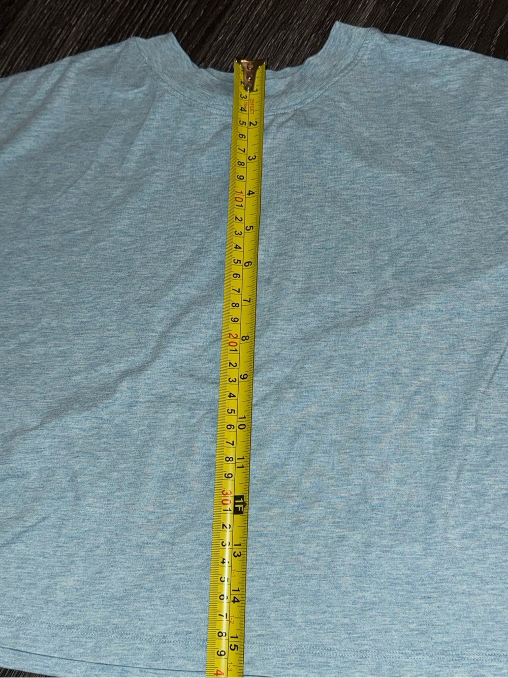 Lululemon Cropped Short Sleeve Tee Heathered Blue - Picture 5 of 5